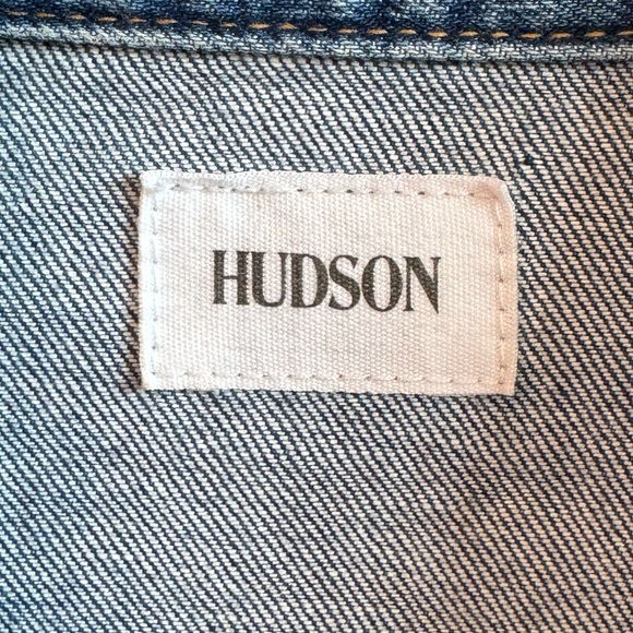 Hudson Garrison Cropped Denim Jacket in Continuum Size XS - Picture 5 of 8